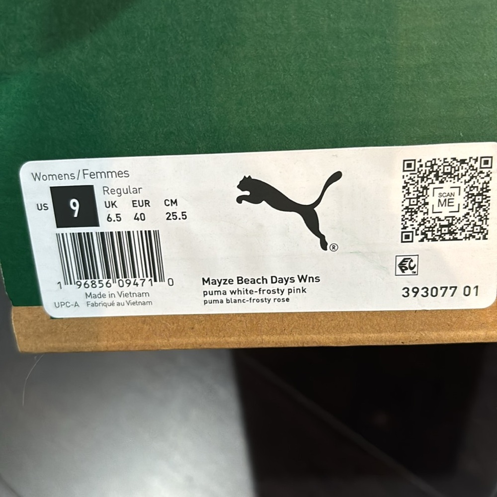 PUMA MAYZE BEACH DAYS PLATFORM SNEAKERS IN WHITE/FROSTY PINK SZ 9,11 NEW IN BOX! - Picture 10 of 11